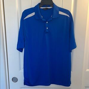 Walter Hagen Blue Polo Shirt with White Details